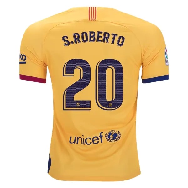 Camiseta Barcelona NO.20 S.Roberto Segunda equipo 2019-20 Amarillo
